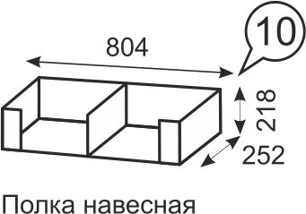 "Твист" мод.(10) Полка навесная, молокай/молокай - купить недорого с доставкой | Каталог Громада и Мебельвилль