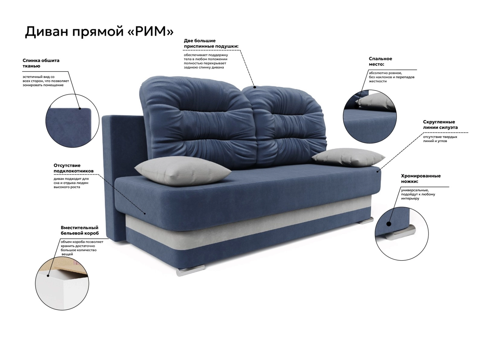 "Рим" Диван-кровать - купить недорого с доставкой | Каталог Громада и Мебельвилль