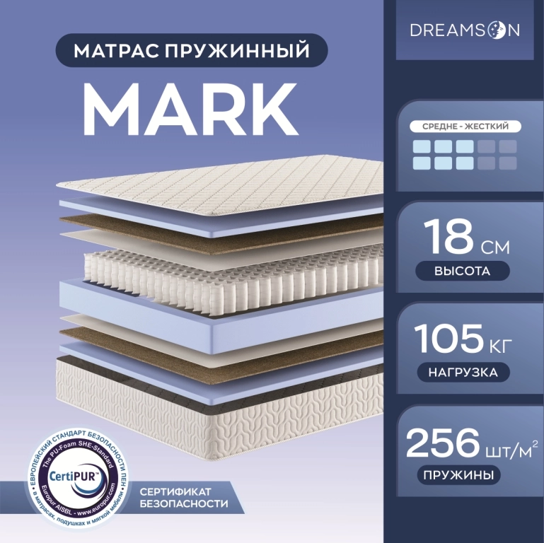 Матрас "Mark жаккард" 1800*1950 - купить недорого с доставкой | Каталог Громада и Мебельвилль
