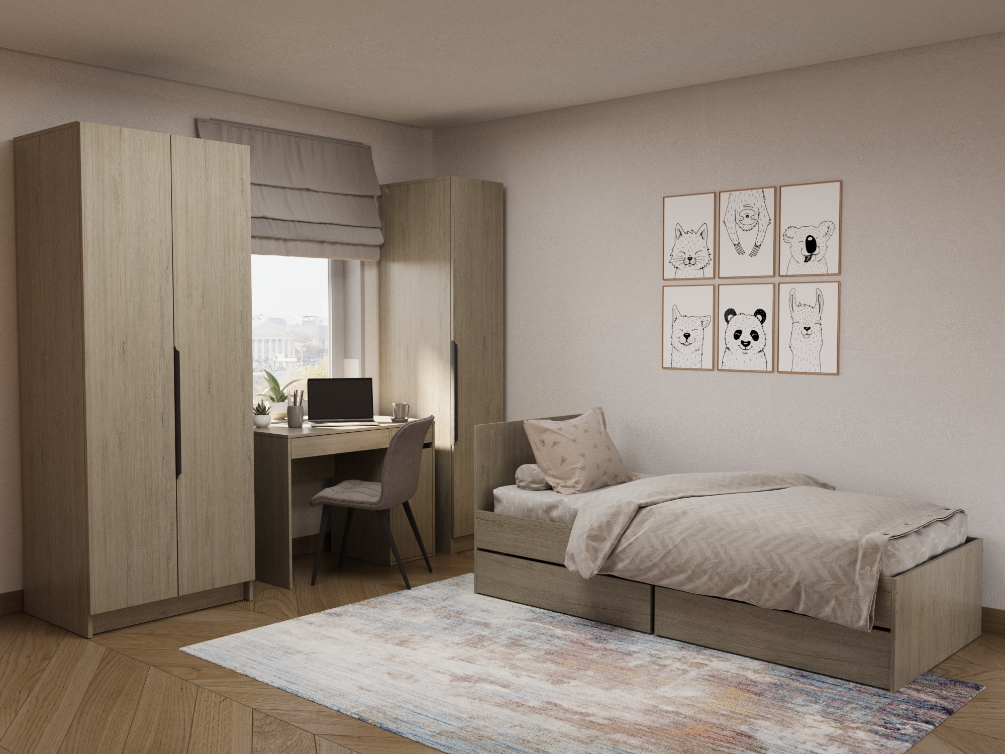 "Соло" Шкаф №2 (2150х800х500), пикард