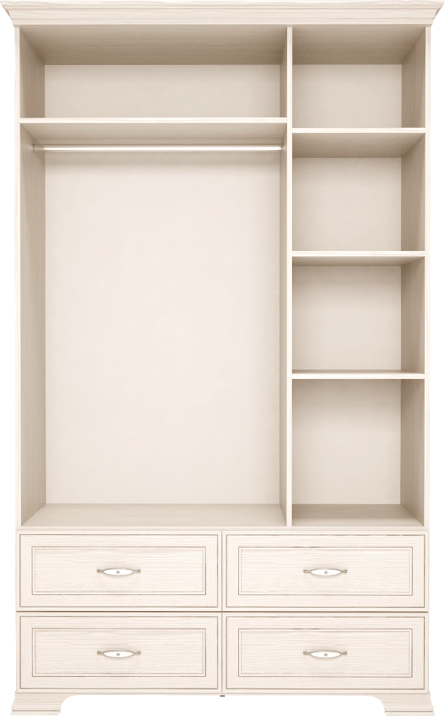 "Венеция" мод.(1) Шкаф для одежды 3-х дв с ящиками (с зеркалом), Бодега светлая