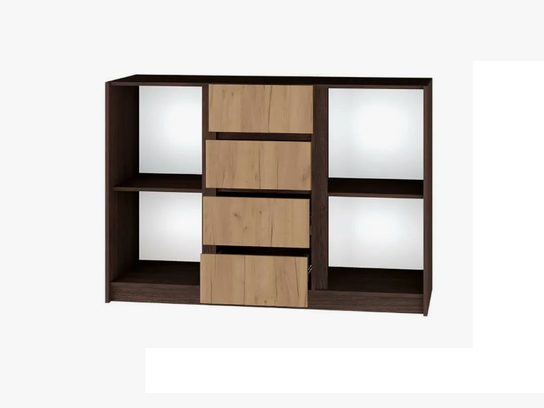 "Флоренция" Комод, Дуб Венге/Дуб Крафт Золотой