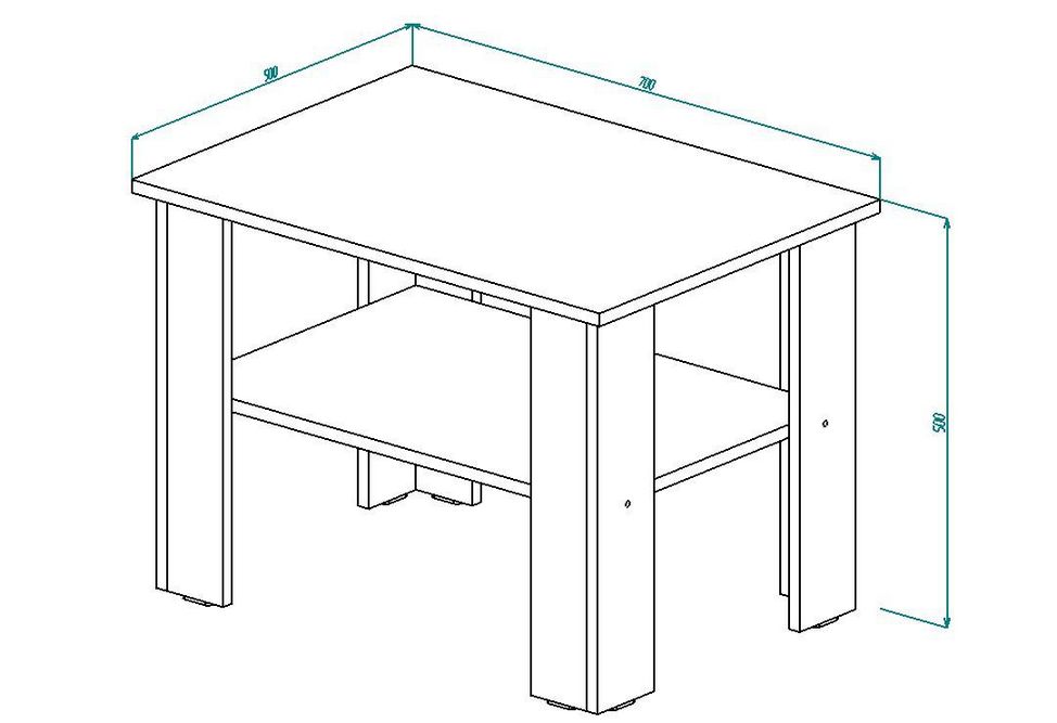 Стол журнальный  СЖ-1, ясень шимо темный