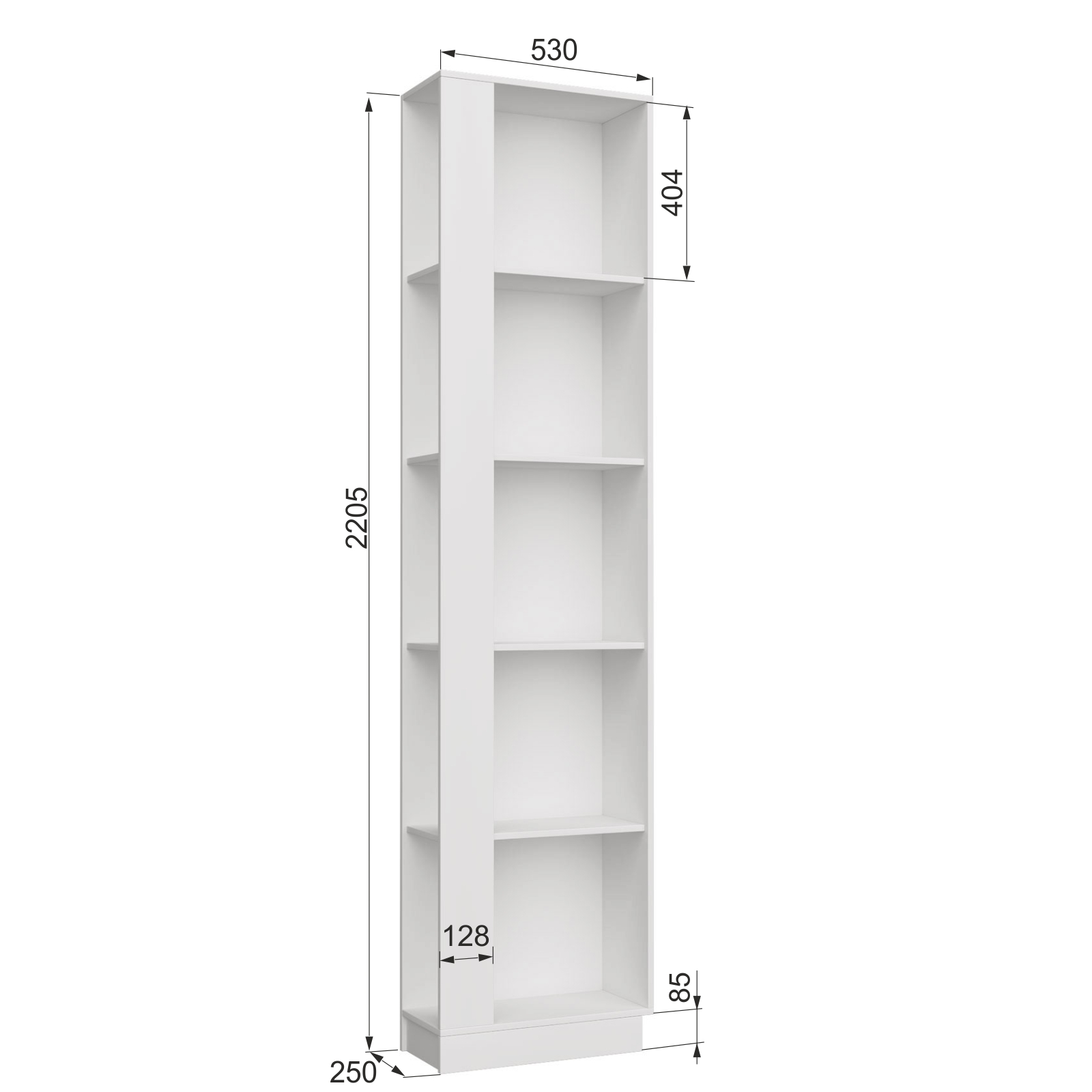 "Чарли" Стеллаж №6, Белое сияние