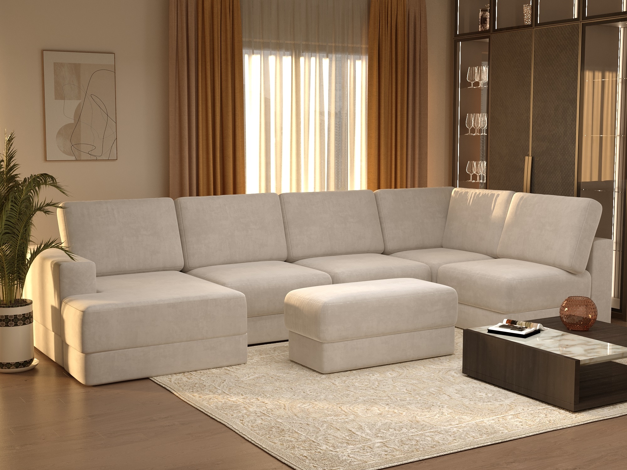 "Премьер" Оттоманка модуль лев.