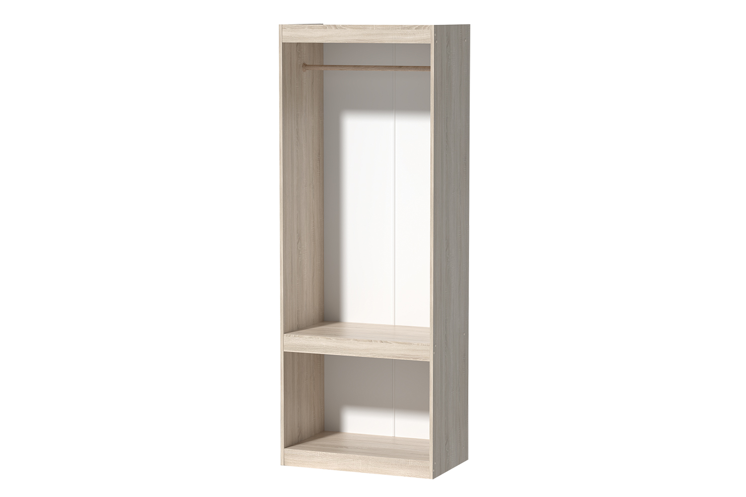 "Галактика" Шкаф, Дуб Сонома/Белый глянец