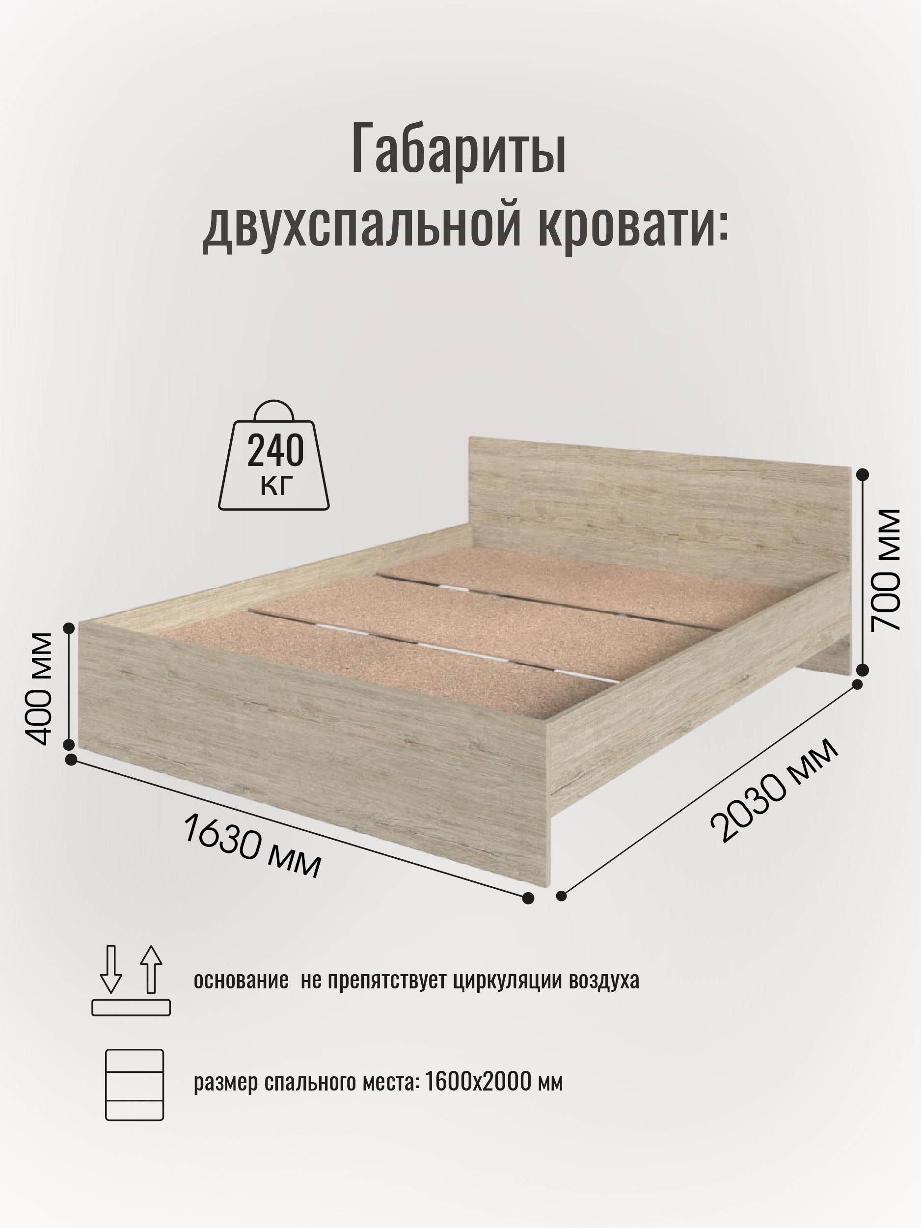 Кровать 1600х2000, пикард