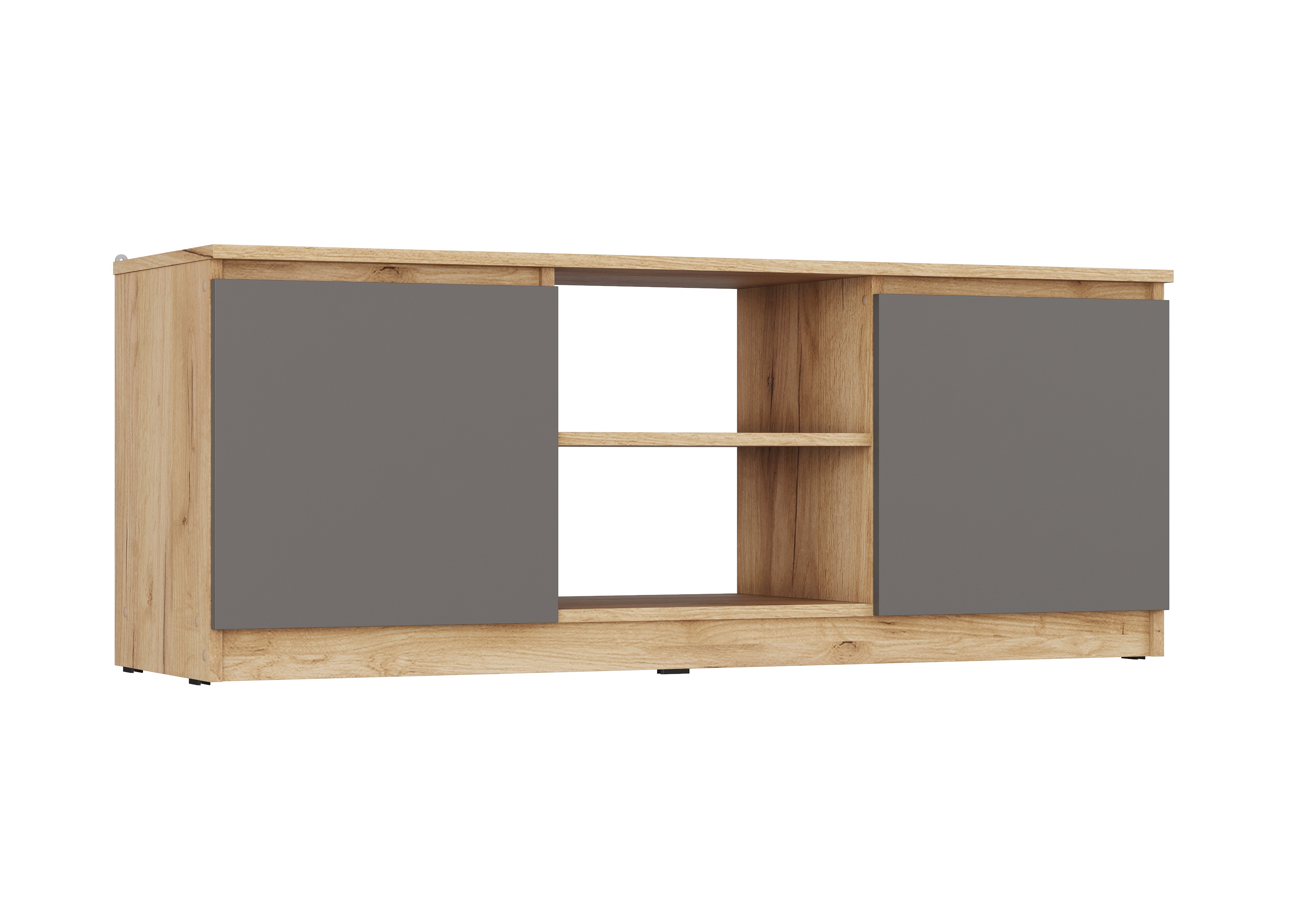 "Сити" Тумба ТВ ЛДСП ТВ-34, Дуб Крафт Золотой/Графит Серый