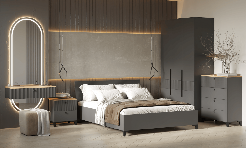 Спальня "Ника" графит