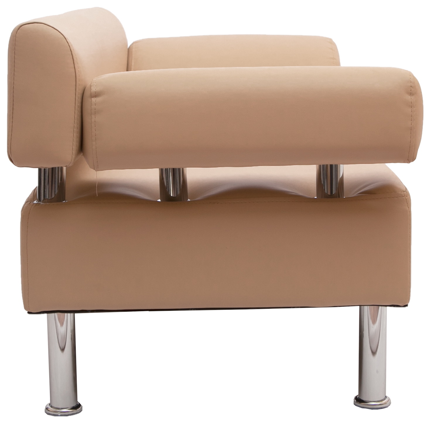 Диван офисный 2-х местный  к/з Атзек бежевый