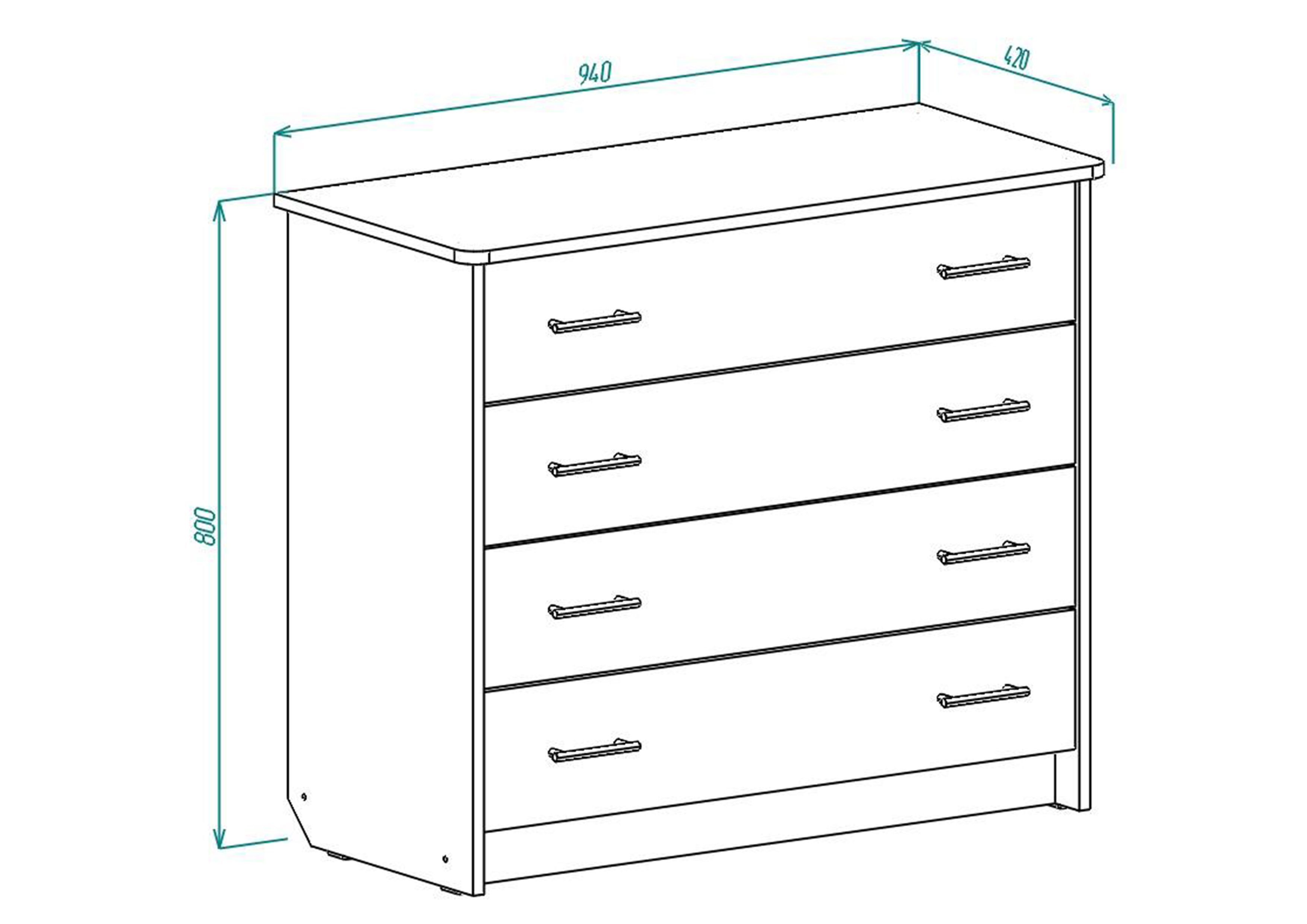 Комод К3 , ясень шимо светлый/шимо темный