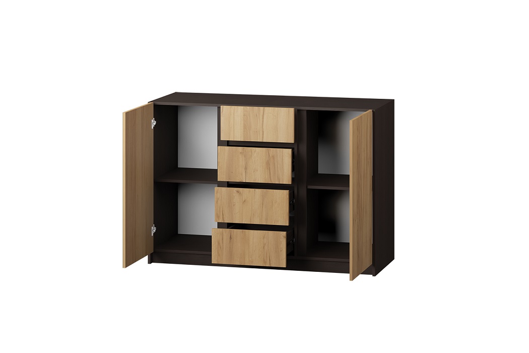 "Флоренция" Комод, Дуб Венге/Дуб Крафт Золотой