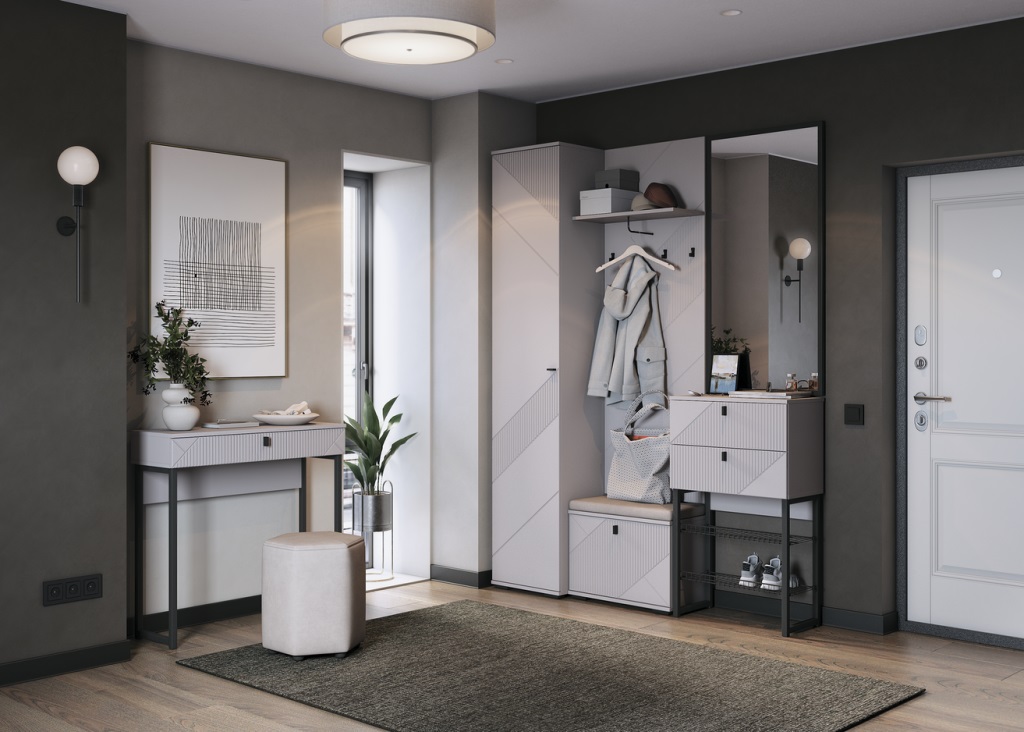 "Кашемир прихожая" Консоль, кашемир/сантьяго