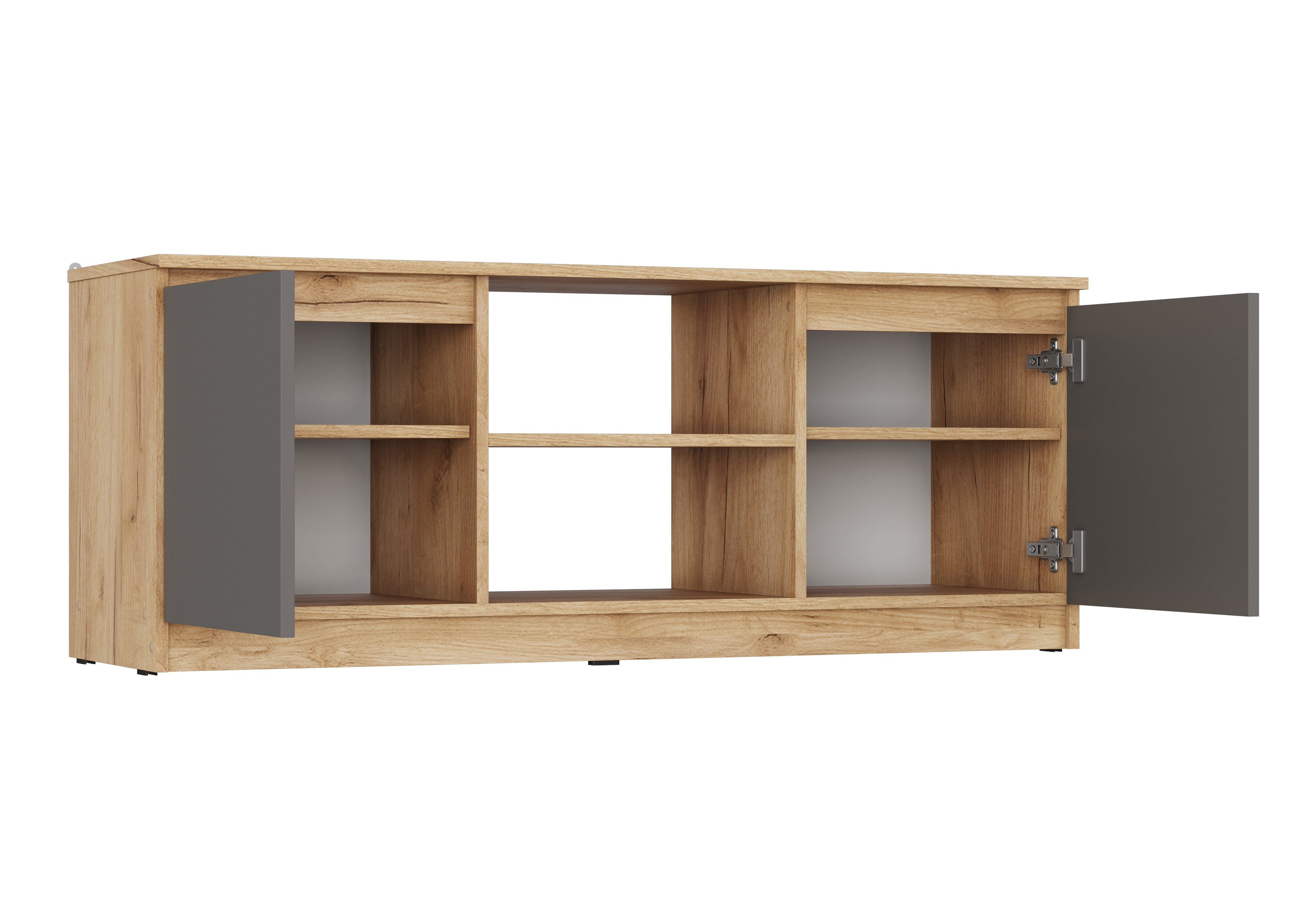 "Сити" Тумба ТВ ЛДСП ТВ-34, Дуб Крафт Золотой/Графит Серый