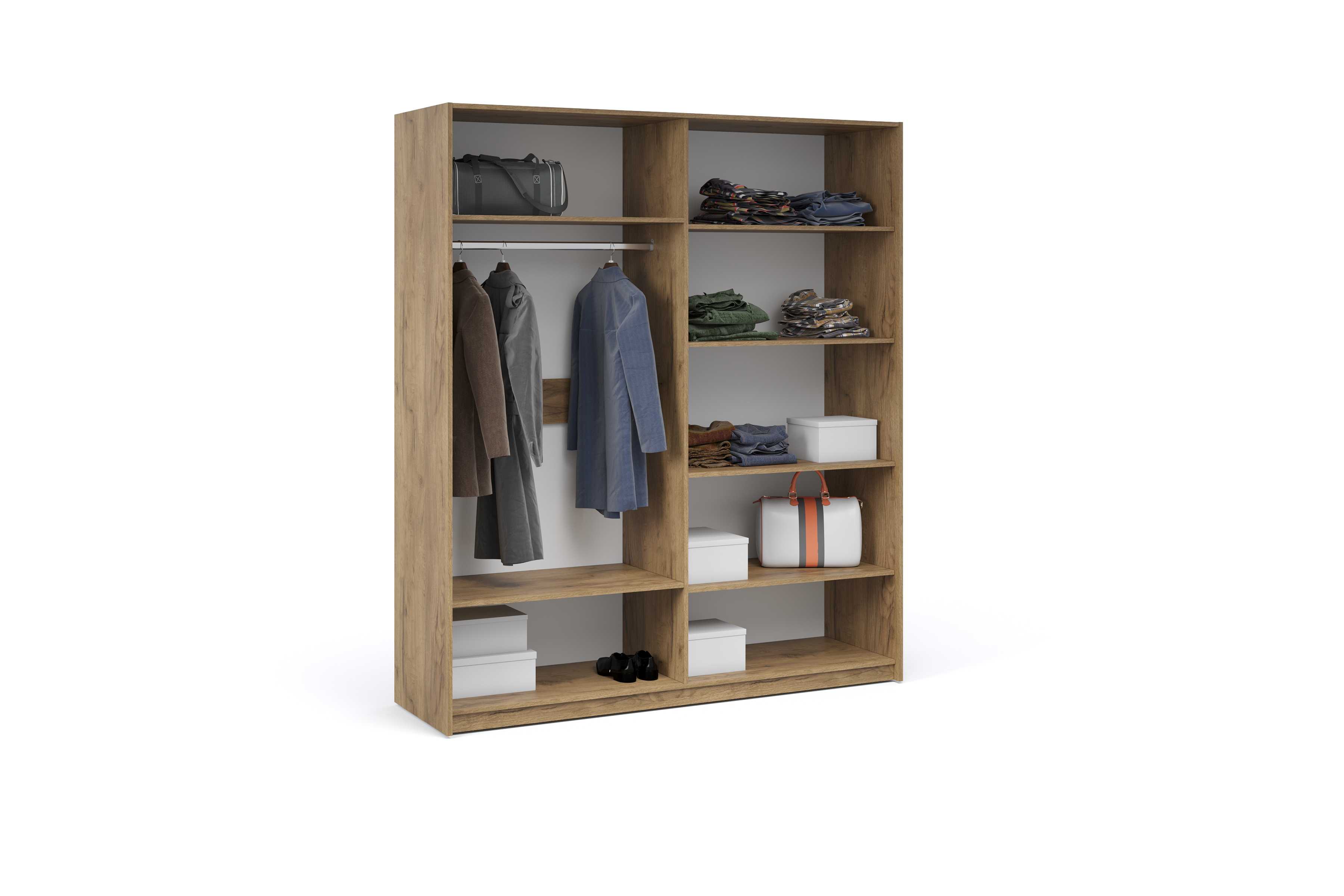 "Спальня Мишель" Шкаф 4-х дверный, Дуб крафт золотой/Белый жемчуг