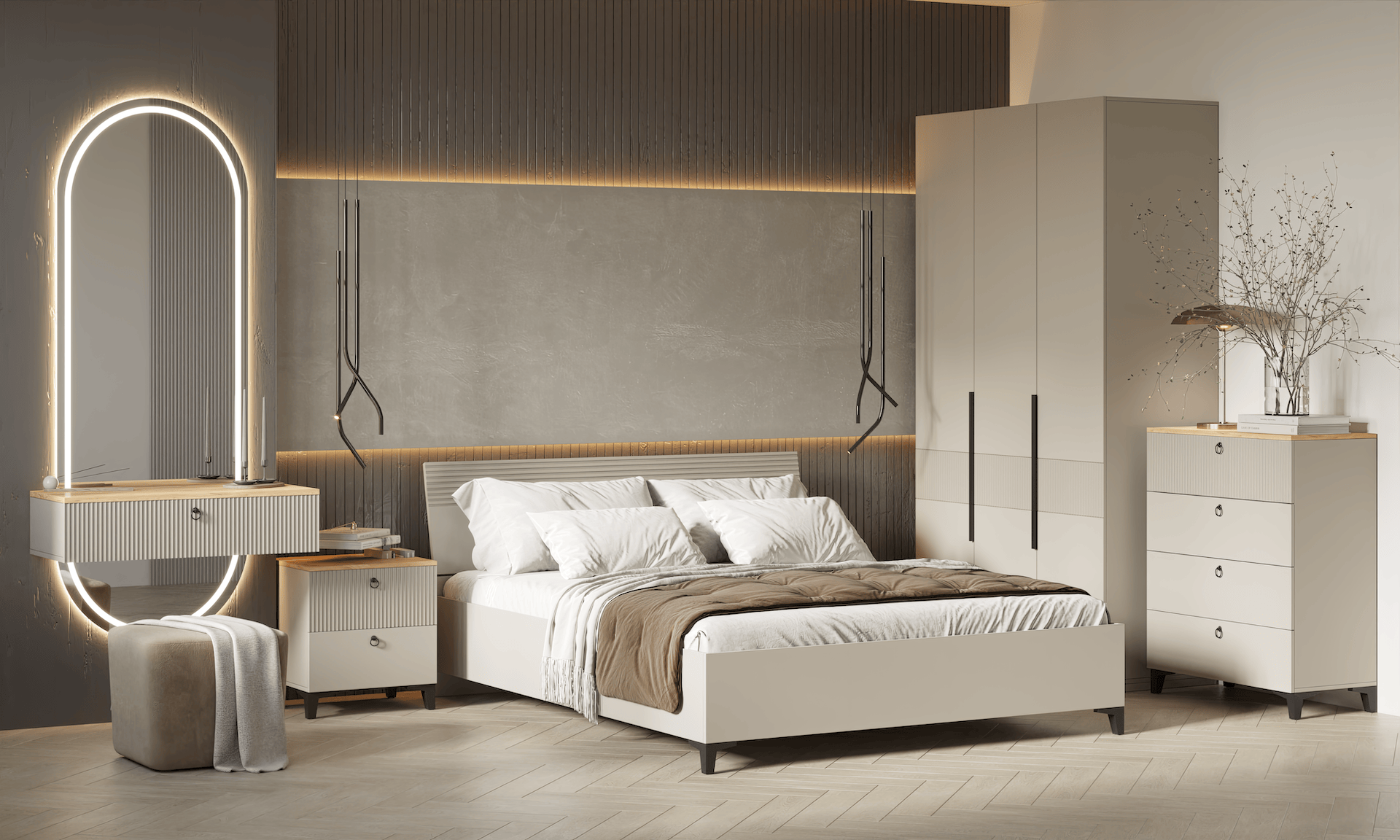 Спальня "Ника" бежевая