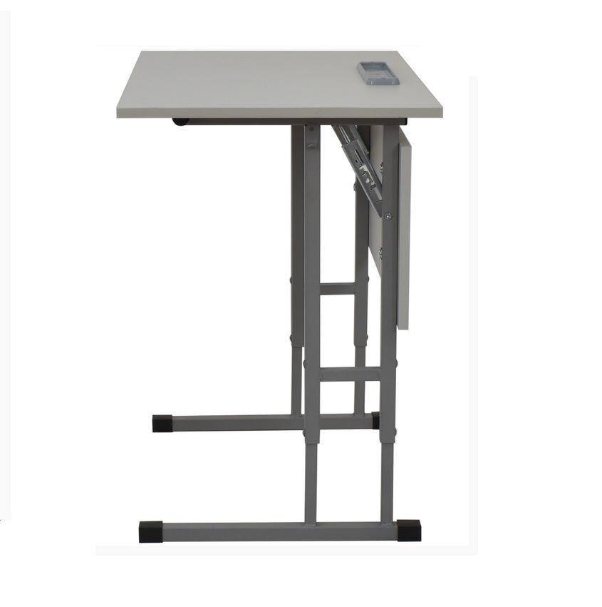 Парта одноместная с регулируемым углом наклона, каркас серый