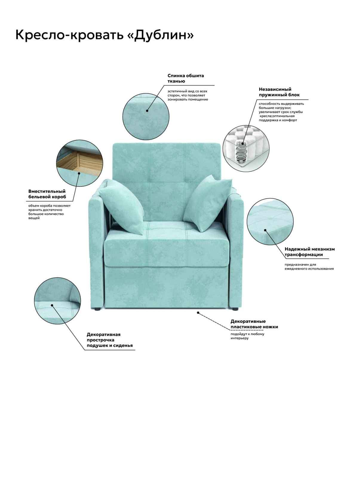 "Дублин" Диван прямой 0,8м.