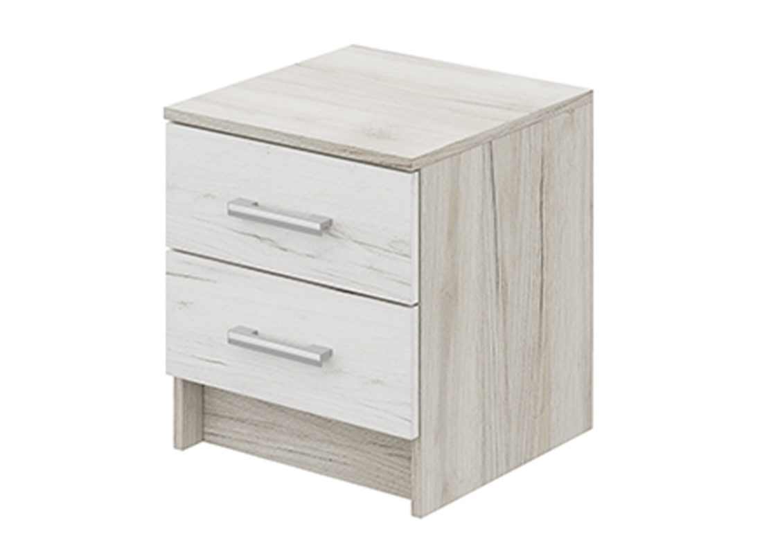 "Гармония" Тумба прикроватная ТБ 601, Дуб Крафт серый/Дуб Крафт белый