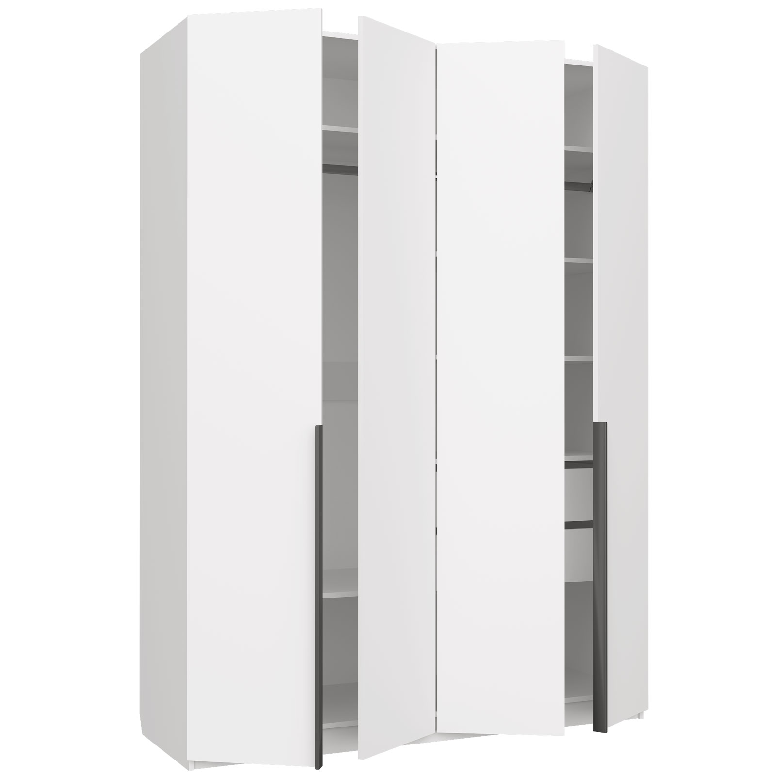 "Чарли" Шкаф 4-х створчатый №24, Белое сияние