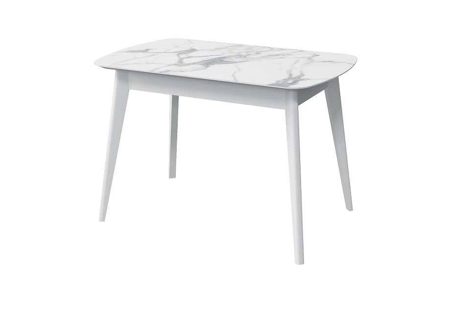 Стол обеденный нераздвижной "Прайм" 1200, Мрамор белый