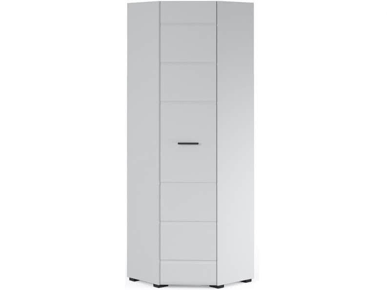 "Прихожая Йорк" Шкаф угловой, Белый жемчуг/Белый глянец