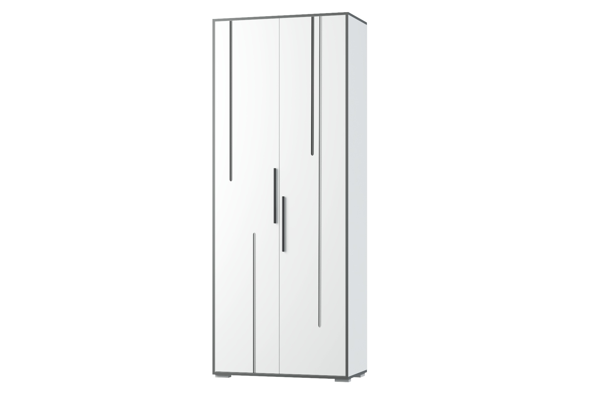 "Грей подростковая" Шкаф 2дв., белый/т.серый