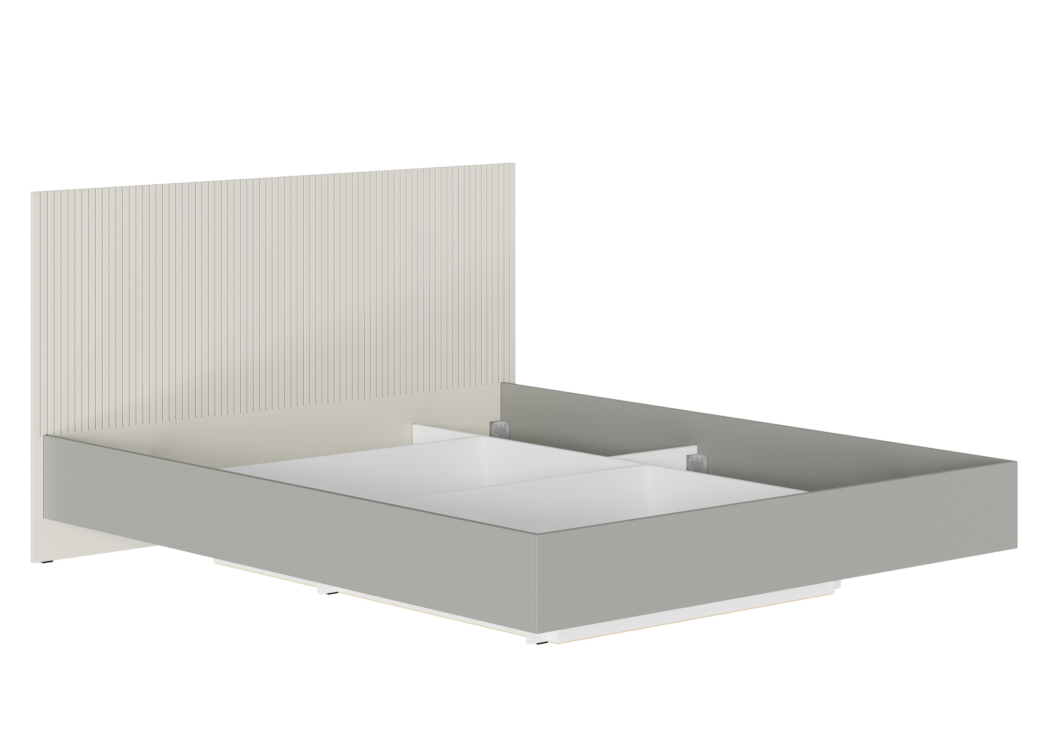 "Селена" Кровать МДФ КР-002 с ортопедом и с ПМ, ЛДСП- Шиншилла Сер./МДФ-мат.Кварц Грей Софт