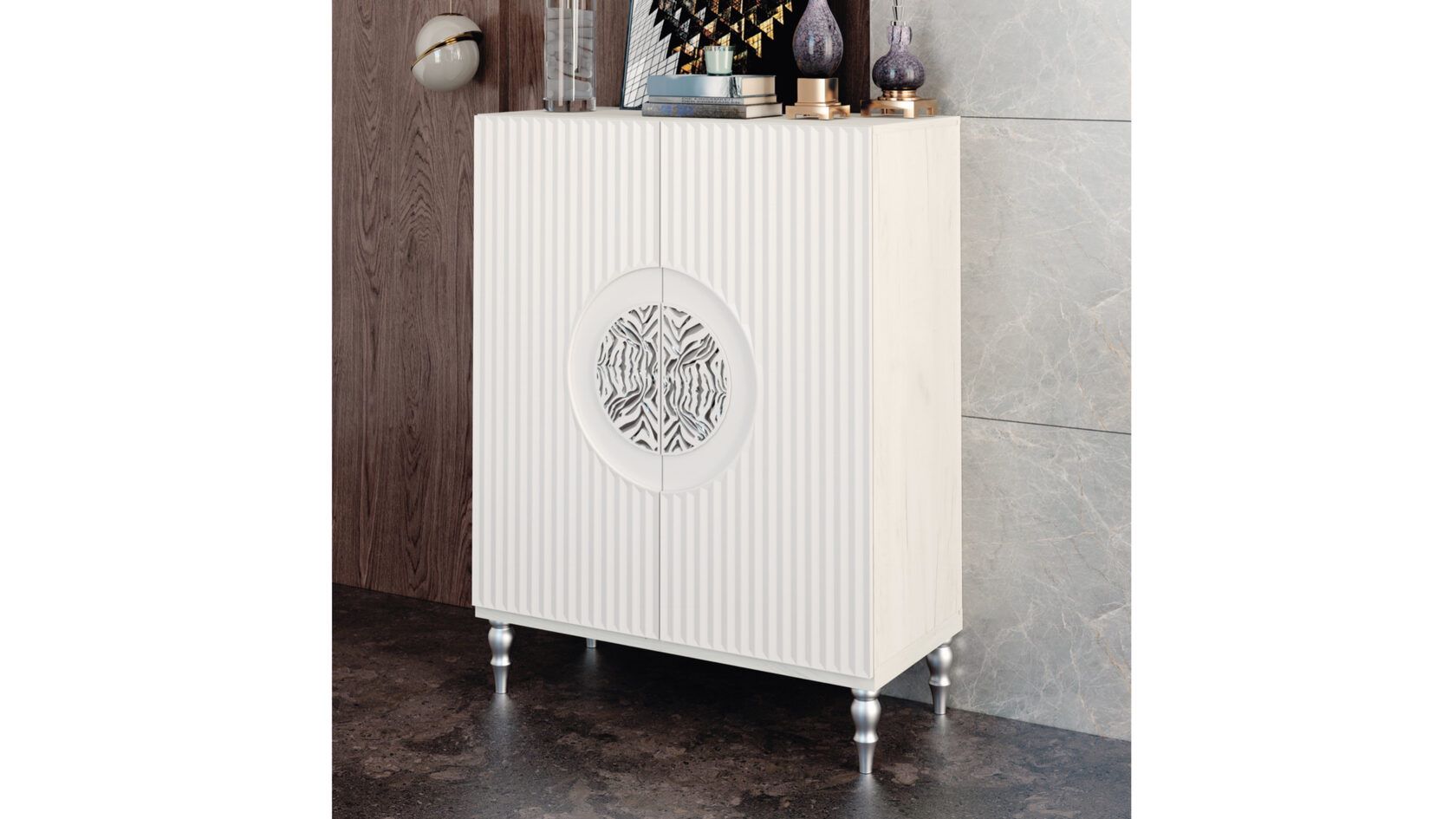 "Сильвия" Консоль, Крафт белый/Керамик