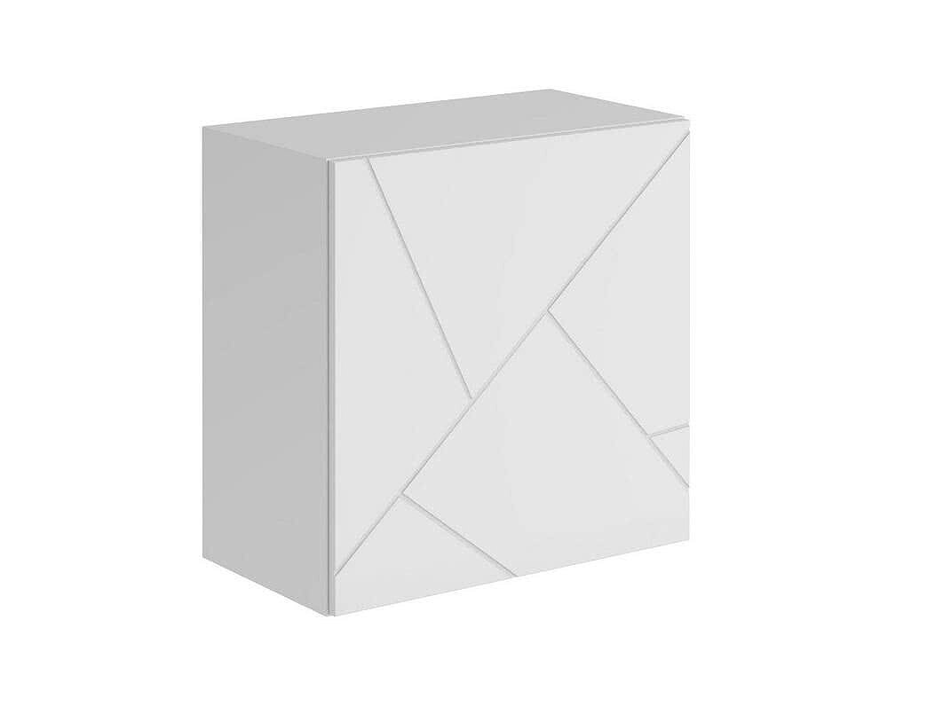 "Гранж" Шкаф навесной ШН-002 (Д.600), Корпус - Белый (Шагрень)  Фасад МДФ - матовая Белый Софт